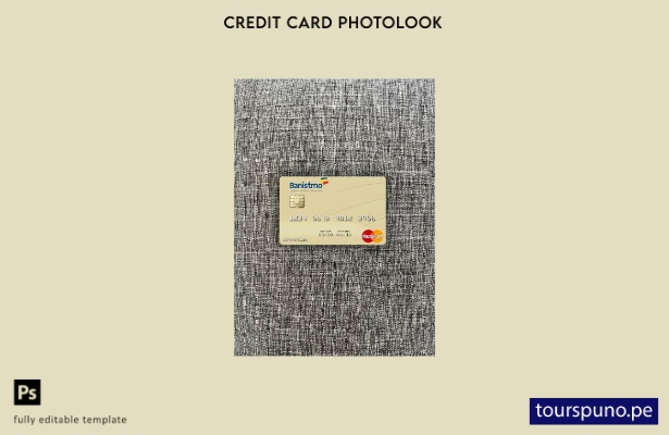 listo para imprimir Panamá Banco Banistmo mastercard photolook plantilla frontal